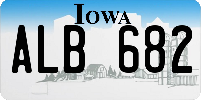 IA license plate ALB682