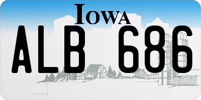IA license plate ALB686