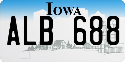 IA license plate ALB688