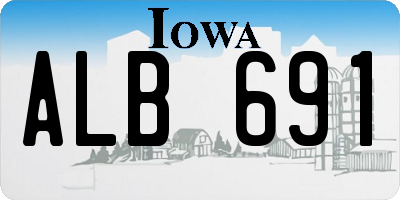IA license plate ALB691