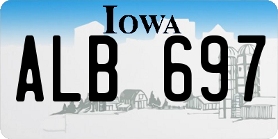 IA license plate ALB697