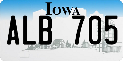 IA license plate ALB705