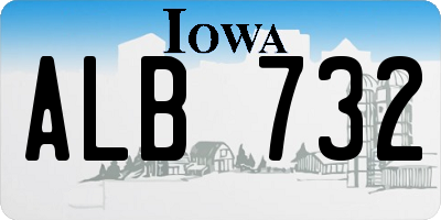 IA license plate ALB732