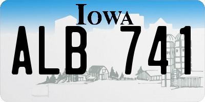 IA license plate ALB741