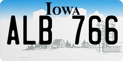 IA license plate ALB766