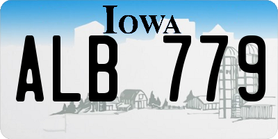 IA license plate ALB779