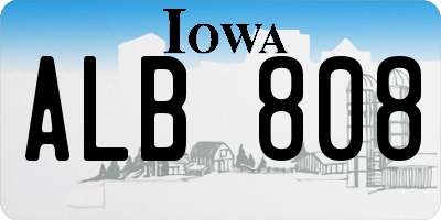 IA license plate ALB808