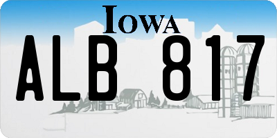IA license plate ALB817