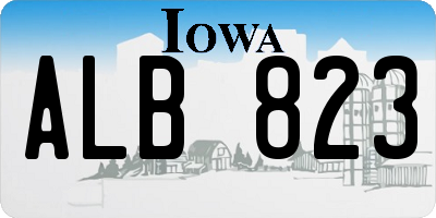 IA license plate ALB823