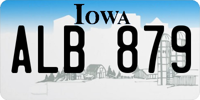 IA license plate ALB879
