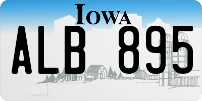 IA license plate ALB895