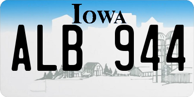 IA license plate ALB944