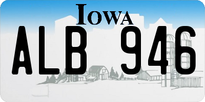 IA license plate ALB946