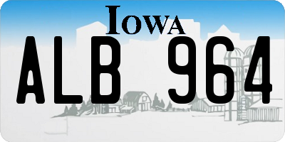 IA license plate ALB964