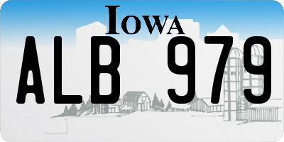 IA license plate ALB979