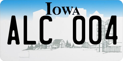 IA license plate ALC004