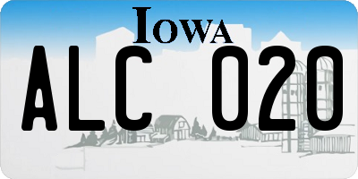 IA license plate ALC020