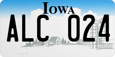 IA license plate ALC024
