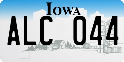 IA license plate ALC044
