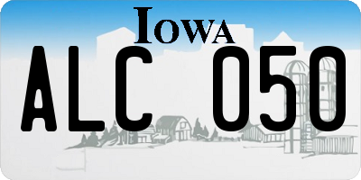 IA license plate ALC050