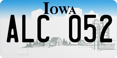 IA license plate ALC052