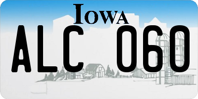 IA license plate ALC060
