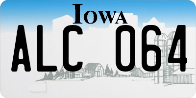 IA license plate ALC064