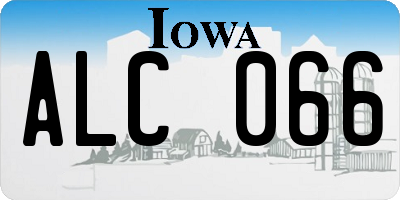 IA license plate ALC066