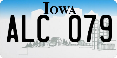 IA license plate ALC079