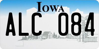 IA license plate ALC084