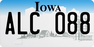 IA license plate ALC088