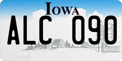 IA license plate ALC090