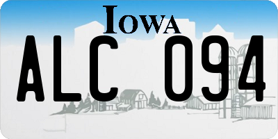 IA license plate ALC094