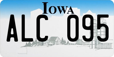 IA license plate ALC095