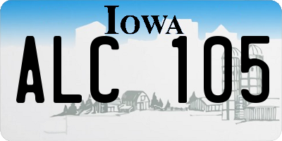 IA license plate ALC105