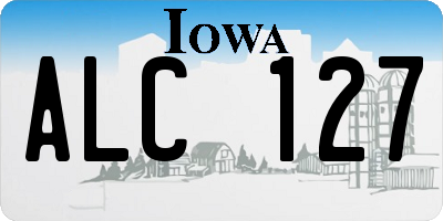 IA license plate ALC127