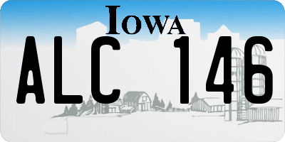 IA license plate ALC146