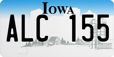 IA license plate ALC155