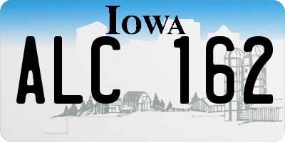 IA license plate ALC162