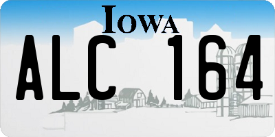 IA license plate ALC164