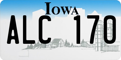 IA license plate ALC170