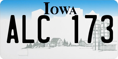 IA license plate ALC173