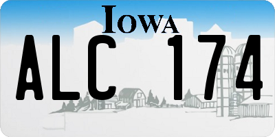 IA license plate ALC174