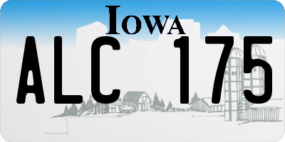 IA license plate ALC175