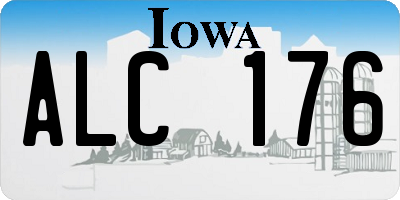 IA license plate ALC176
