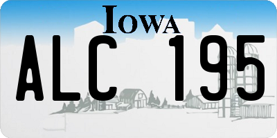 IA license plate ALC195