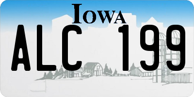 IA license plate ALC199