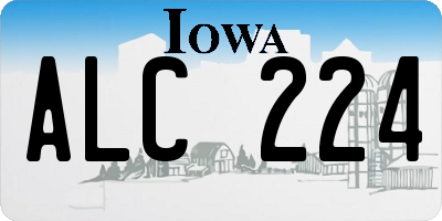 IA license plate ALC224