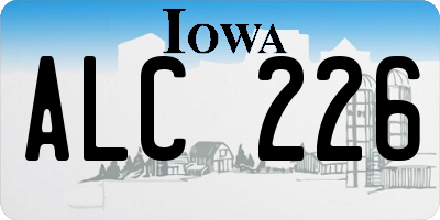 IA license plate ALC226
