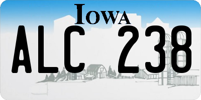 IA license plate ALC238